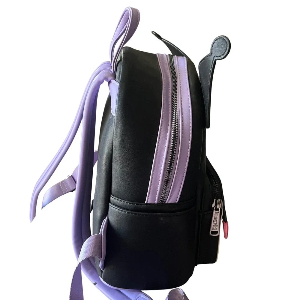Loungefly Sanrio Kuromi Cosplay Mini Backpack Black Purple Skull 3D Ears Tail